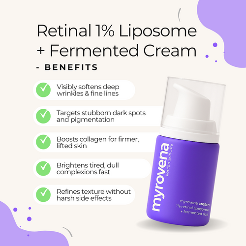 MYROVENA™ - 1% Retinal Liposome Cream + Fermented Rice