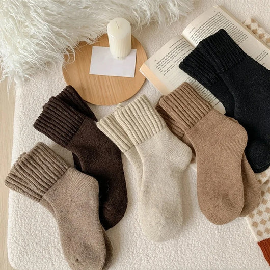Cozy Winter Fleece-Lined Crew Socks (5-Pack)