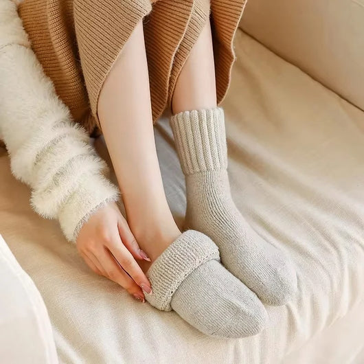 Cozy Winter Fleece-Lined Crew Socks (5-Pack)